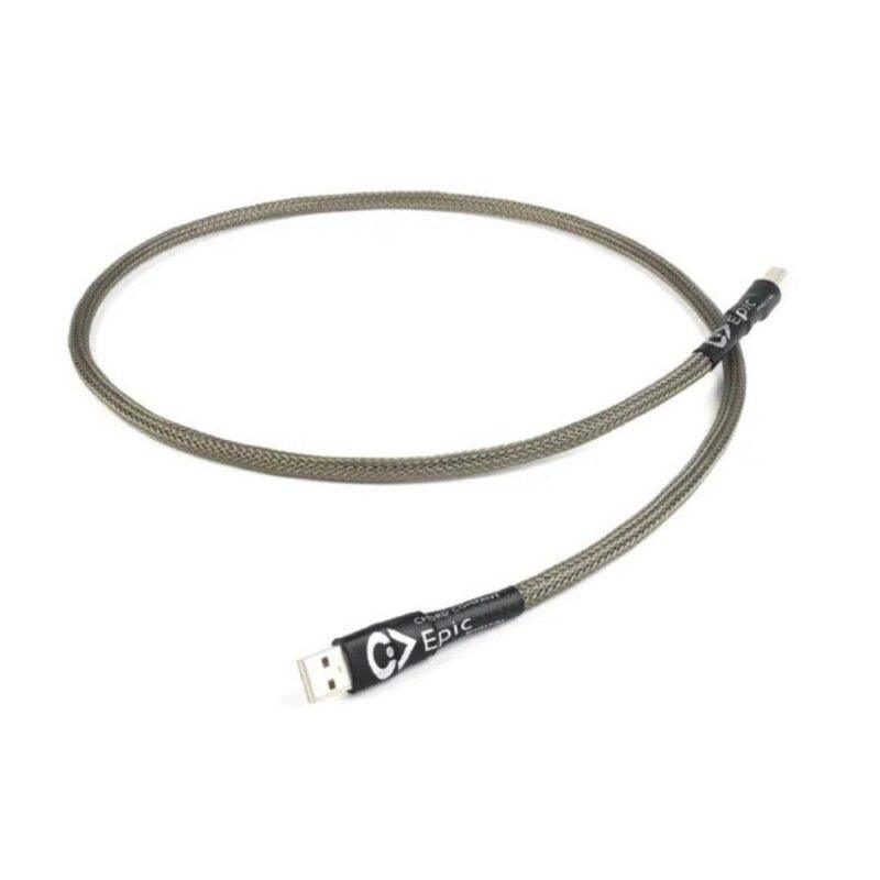 Chord Epic USB – high-end USB-kabel med sølvbelagte ledere og avansert skjerming for presis, dynamisk og naturlig lyd fra DAC og streamer.